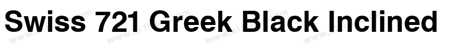Swiss 721 Greek Black Inclined BT字体转换